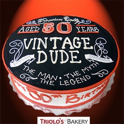 Vintage 50th Birthday Cake