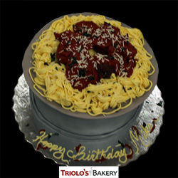 Spaghetti Birthday Cake
