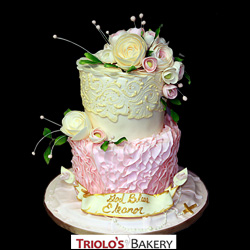 First Communion Lace Cake from Triolo's Bakery