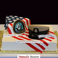 U.S. Navy Retirement Cake from Triolo's Bakery