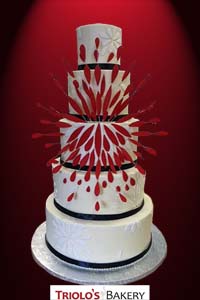 Fireworks Wedding Cake - Triolo's Bakery