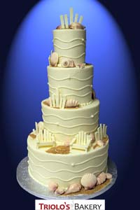 New Hampshire Seacost Wedding Cake - Triolo's Bakery