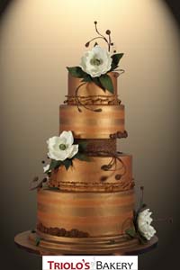 Innocent Steel Magnolias Wedding Cake - Triolo's Bakery