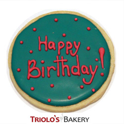 The Happy Birthday Cookie Favor.  Send in a gift basket or cookie bouquet.