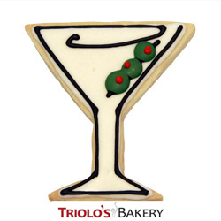 The Martini Cookie Favor, perfect for celebrating a weekend party, a promotion, or cocktail party. Send in a gift basket or cookie bouquet.