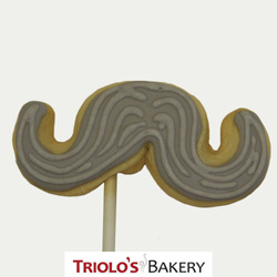 The Mustache Cookie Favor, a custom cookie design for gift baskets, cookie bouqets, and favors.
