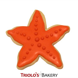 The Starfish Cookie Favor, perfect for beach party favor and shore themed parties. Send in a gift basket or cookie bouquet.