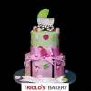Tiered Baby Shower Cake with Carriage