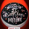 Retro Chalkboard Birthday Cake
