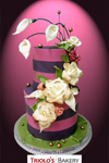 Whimiscal Blossoms Wedding Cake - Triolo's Bakery