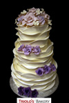 Variegated Rose Wedding Cake - Triolo's Bakery