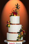 The Autumn Elegance Wedding Cake - Triolo's Bakery