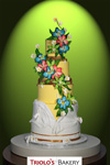 Breaking Tradition Wedding Cake - Triolo's Bakery