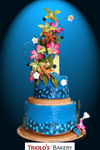 Caribbean Wedding Cake - Triolo's Bakery