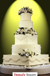Traditional Lace Wedding Cake - Triolo's Bakery