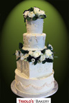 The White Wedding Wedding Cake - Triolo's Bakery