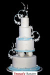 Winter Wonderland Wedding Cake - Triolo's Bakery
